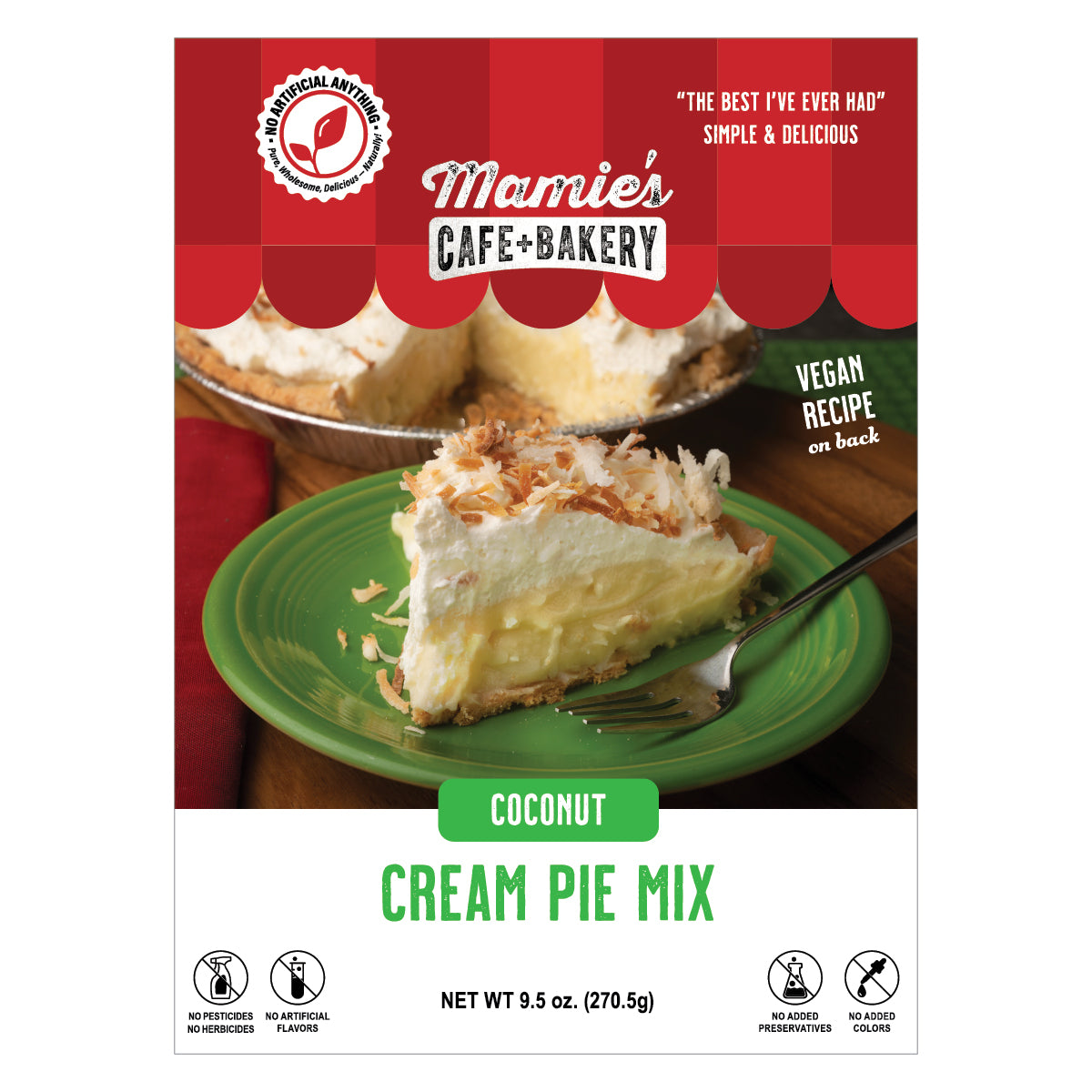 Mamie’s All Natural Coconut Cream Pie Mix