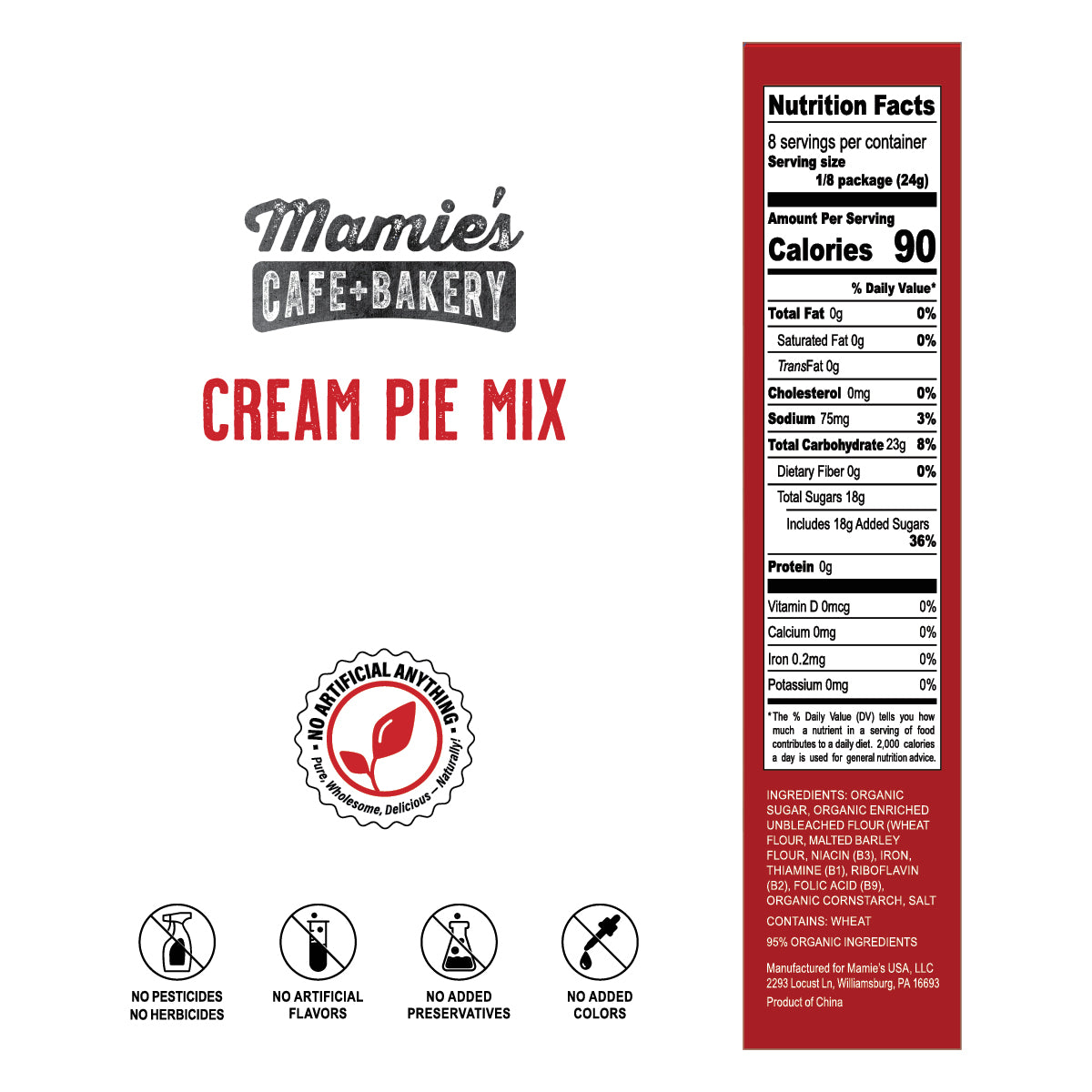 Mamie’s All Natural 7-in-1 Cream Pie Mix